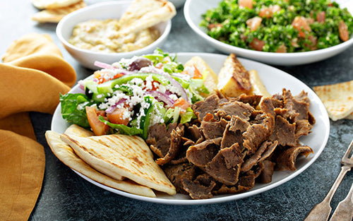 Rezept Griechischer Salat mit Gyros