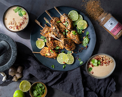 Rezept Saté Spieße mit Erdnusssauce