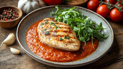 Rezept Hähnchen mit Chili-Paprikapüree