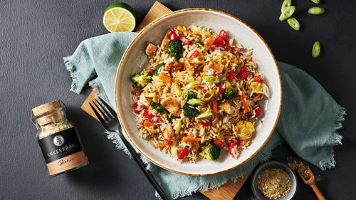 Rezept Gebratener Reis mit Hähnchen