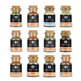 Die Korkengläser des Best Of Ankerkraut 3 Sets nebeneinander auf weißem Hintergrund.