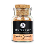 Hamburg Gunpowder von Ankerkraut im Korkenglas auf weißem Hintergrund.