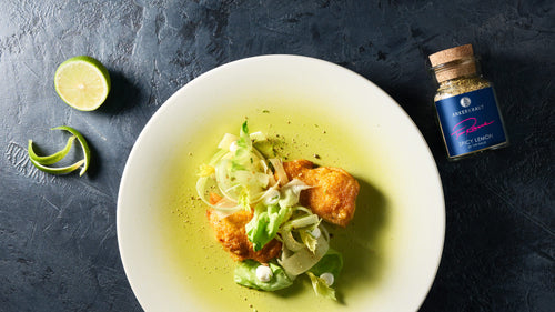 Spicy Lemon Chicken Rezept mit Apfel-Sellerie-Salat