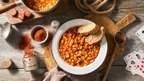 Rezept Bohnen-mit-Speck-Pfanne