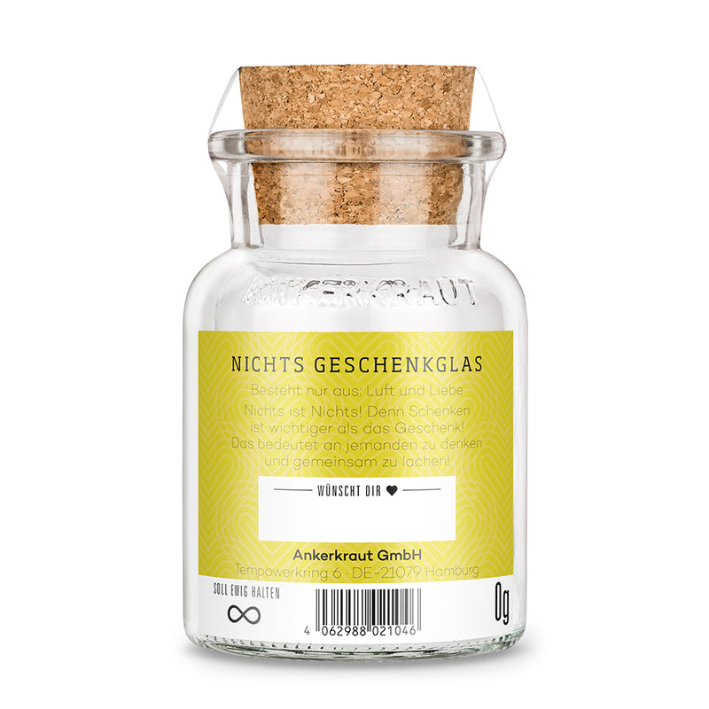 "Nichts" Geschenk-Glas