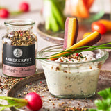 Steakpfeffer Hamburg mit Dip und Gemüsesticks