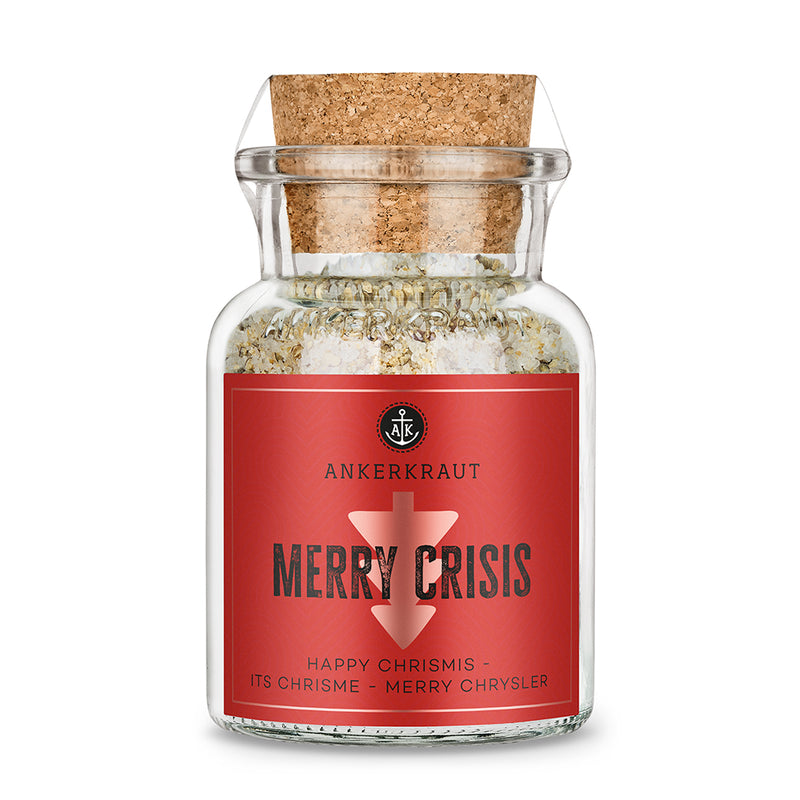 Korkenglas mit rotem Etikett