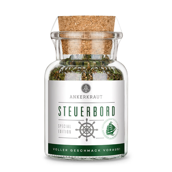 Korkenglas auf weißem Hintergrund