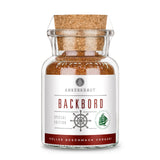 Korkenglas auf weißem Hintergrund