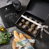 12 Korkengläser mit Kochbuch und Box