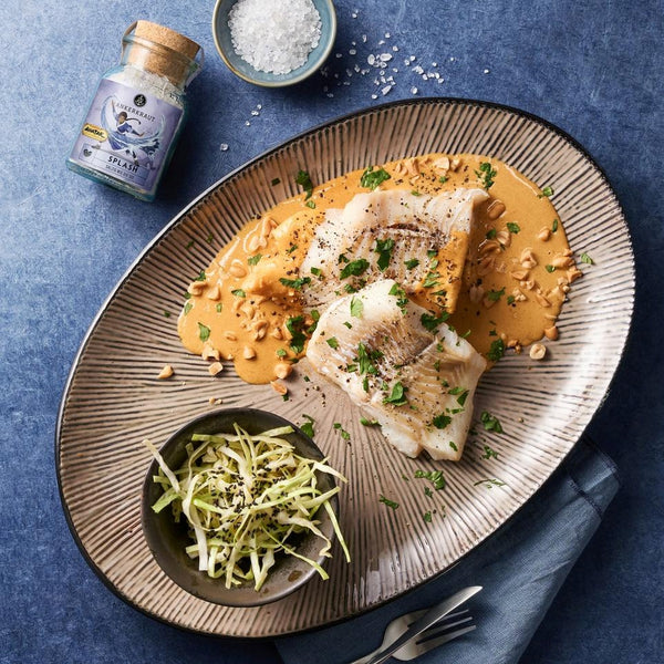 Rezeptbild Fisch mit Erdnusssauce