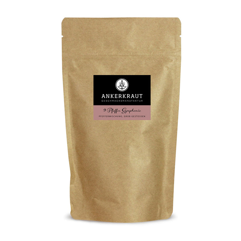 9 Pfeffer Symphonie im großen Nachfüllbeutel zum wieder verschließen.