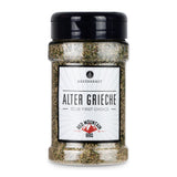 Ankerkraut Alter Grieche im Gewürzstreuer vor weißem Hintergrund.