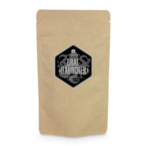 Brathähnchen Gewürz im großen Nachfüllbeutel zum wieder verschließen.