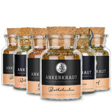 Die Herzhaften Sechs Set auf weißem Hintergrund.