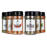 Starter Gewürz-Set auf weißem Hintergrund.