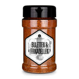 Ankerkraut Frikadellen Gewürz im Gewürzstreuer vor weißem Hintergrund.