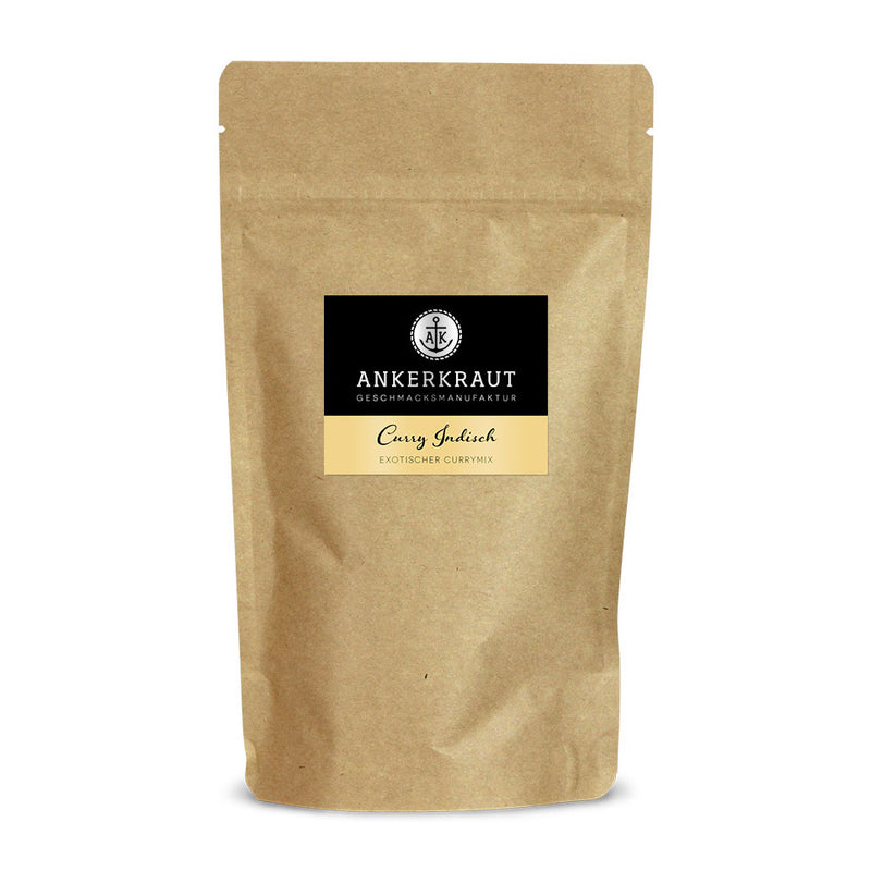 Indisches Curry Gewürz im praktischen kleinen Nachfüllbeutel zum wieder verschließen.