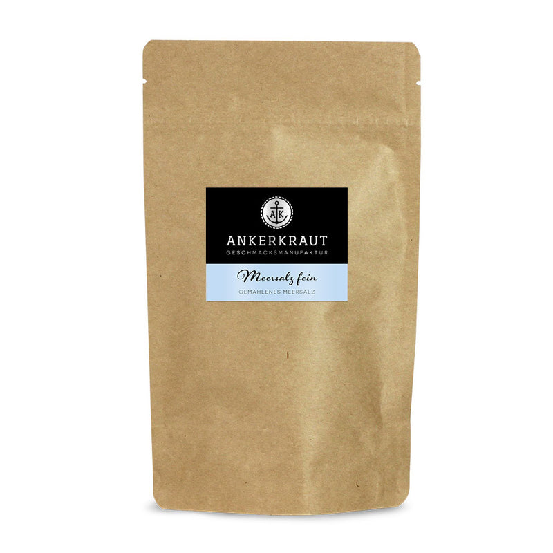 Ankerkraut Meersalz fein im großen Nachfüllbeutel zum wieder verschließen.
