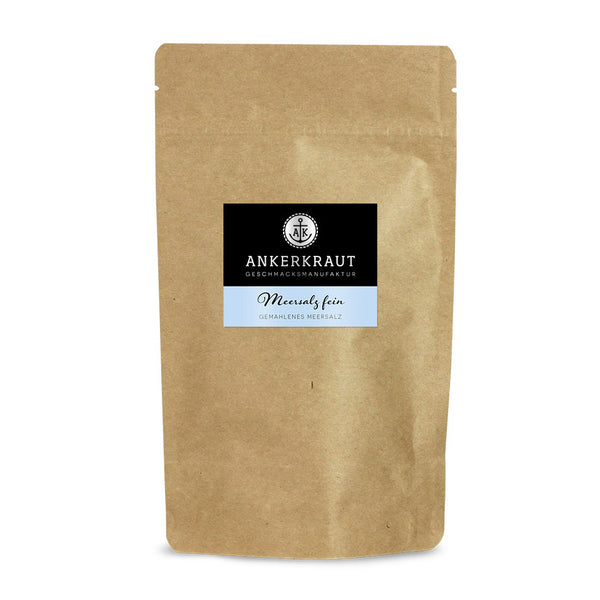 Ankerkraut Meersalz fein im großen Nachfüllbeutel zum wieder verschließen.