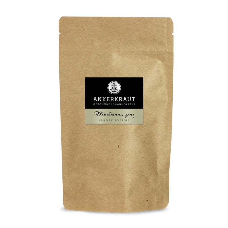 Ankerkraut Muskatnüsse im großen Nachfüllbeutel zum wieder verschließen.