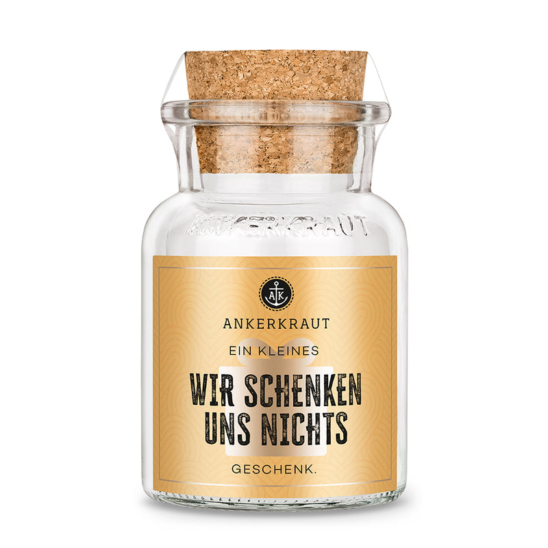 Nichts” Geschenkglas | Wir-schenken-uns-Nichts