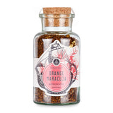 Orange-Maracuja Rotbuschtee von Ankerkraut im Korkenglas auf weißem Hintergrund.