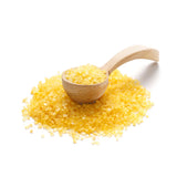 BIO Orangensalz von Ankerkraut als Häufchen auf einem Gewürzlöffel.