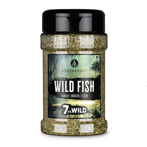 Wild Fish von Ankerkraut im Gewürzstreuer vor weißem Hintergrund.